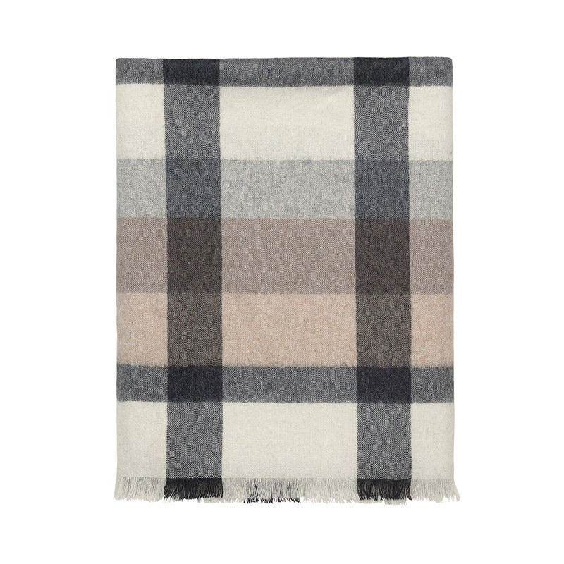 ELVANG - Intersection plaid wol camel