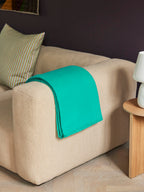 Mono plaid wol aqua green - SALE
