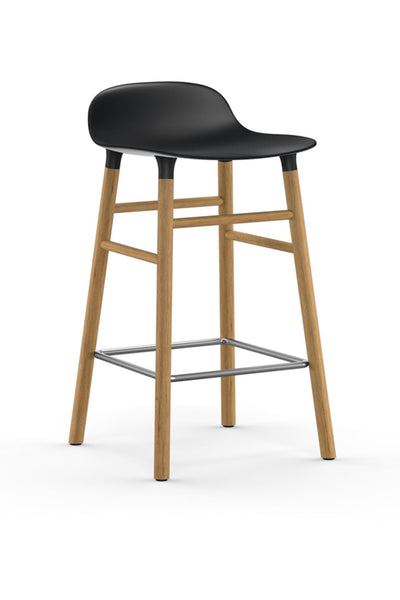 Form Barstool Barkruk - hout en zwart