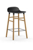 Form Barstool Barkruk - hout en zwart