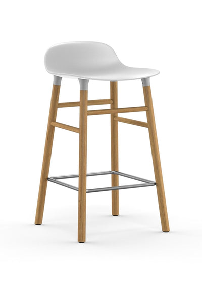 Form Barstool Barkruk - hout en wit