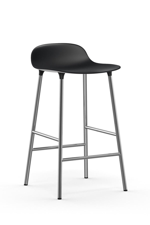 Form Barstool Barkruk - chroom en zwart