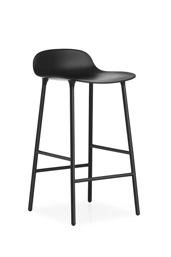 Form Barstool Barkruk - staal en zwart