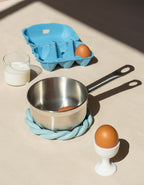 Sicilia trivet keramiek onderzetter ring lichtblauw