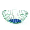 Large mint Iris wire basket mand