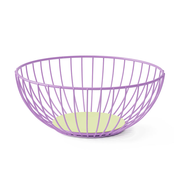 Large lilac Iris wire basket mand