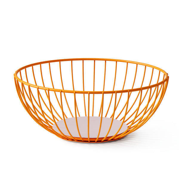 Large oranje Iris wire basket mand