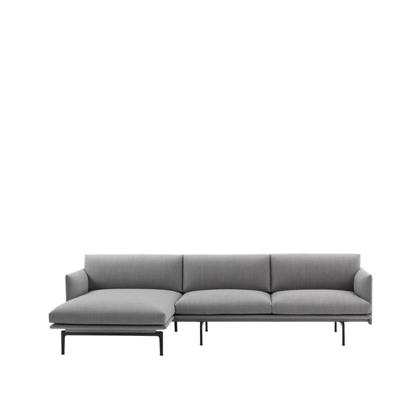 Outline zetel met chaise longue links