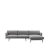 Outline zetel met chaise longue rechts