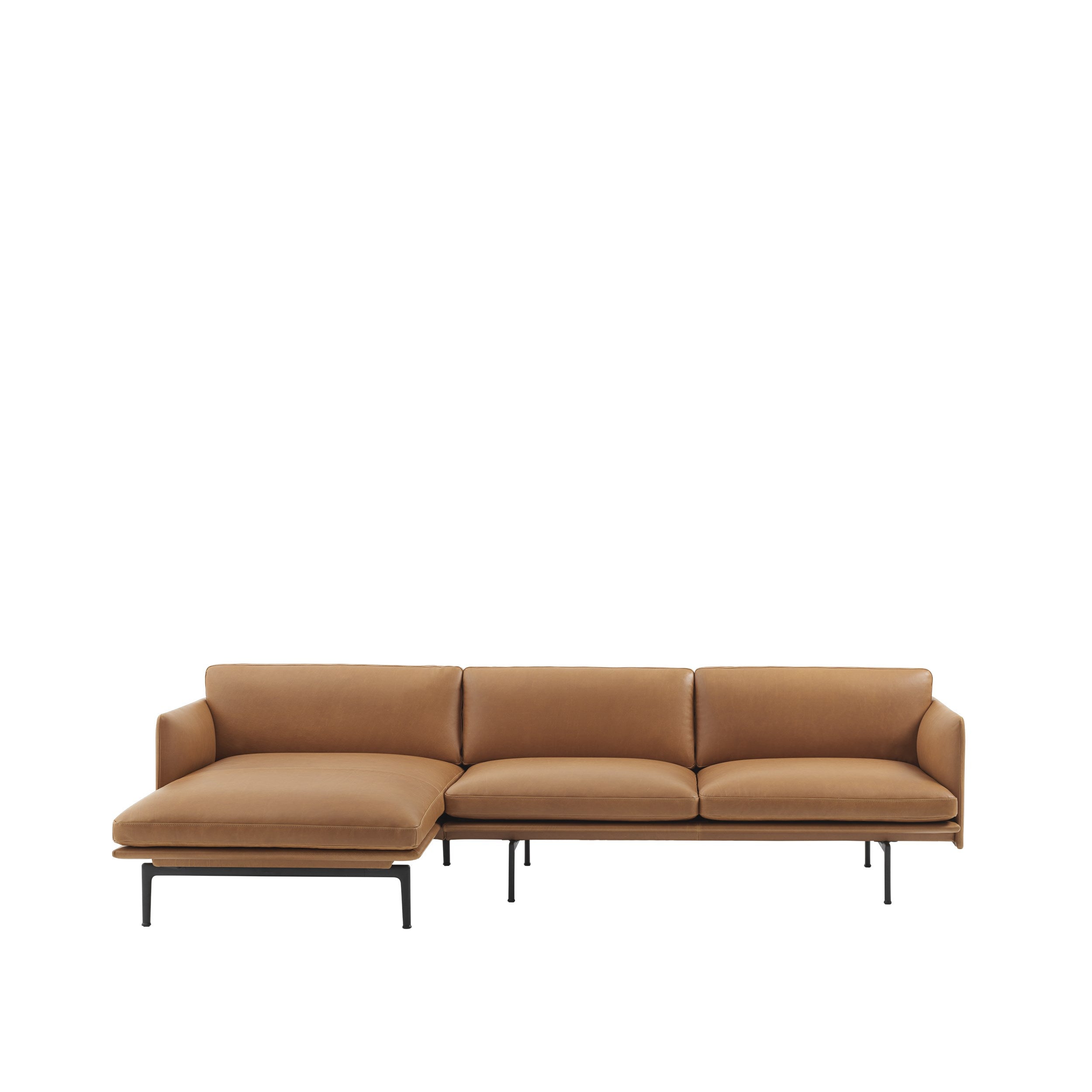 Outline zetel met chaise longue links