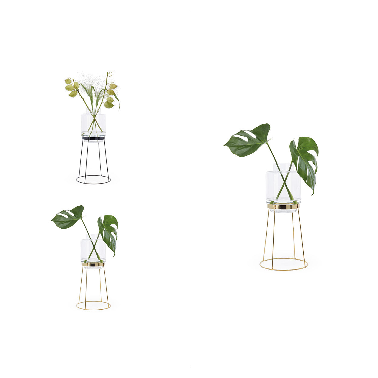 Monday vaas standaard zwart - SALE