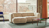 Quilton sofa 3zit chaise longue flamiber cream