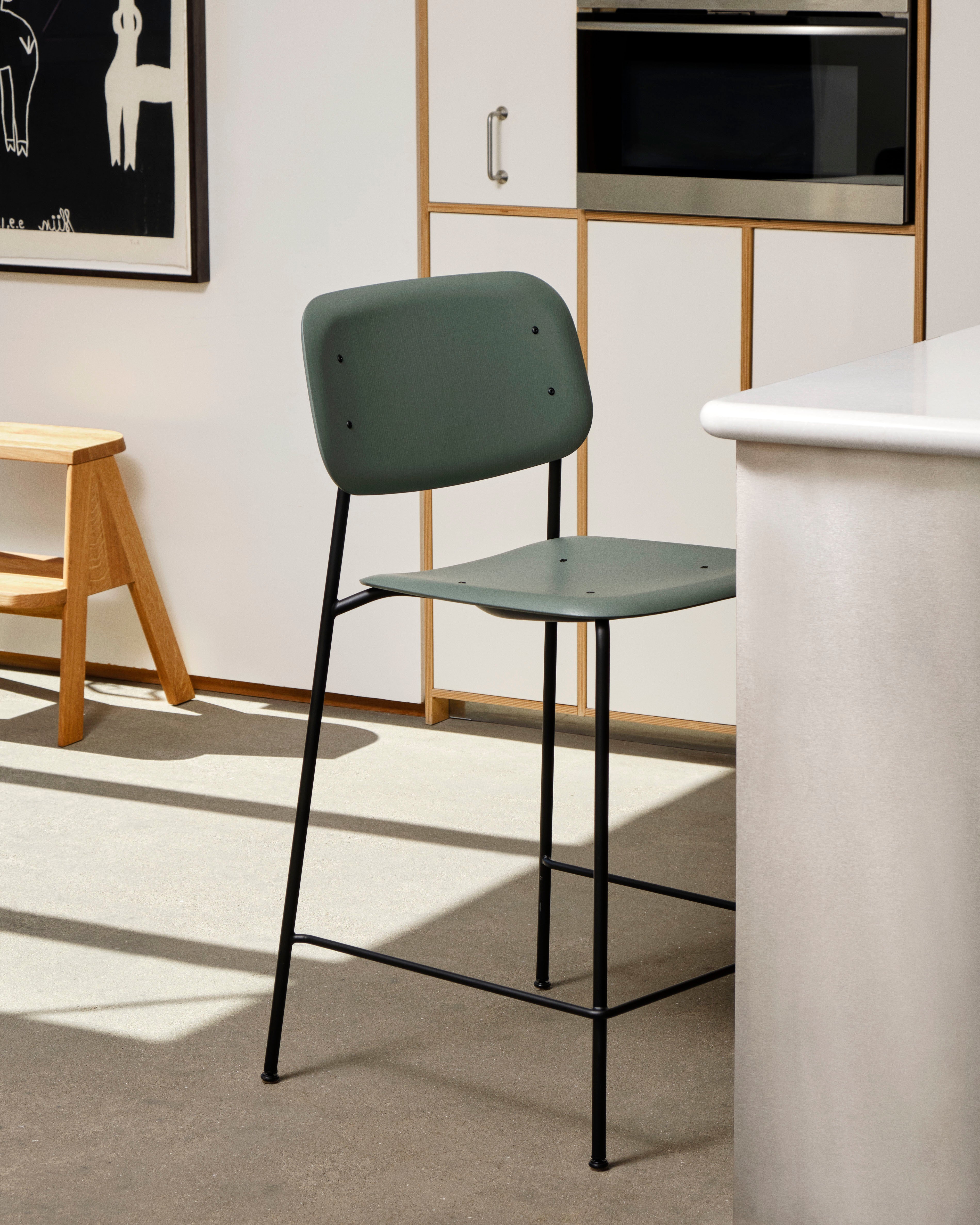 Soft Edge 90 Barkruk met rugleuning