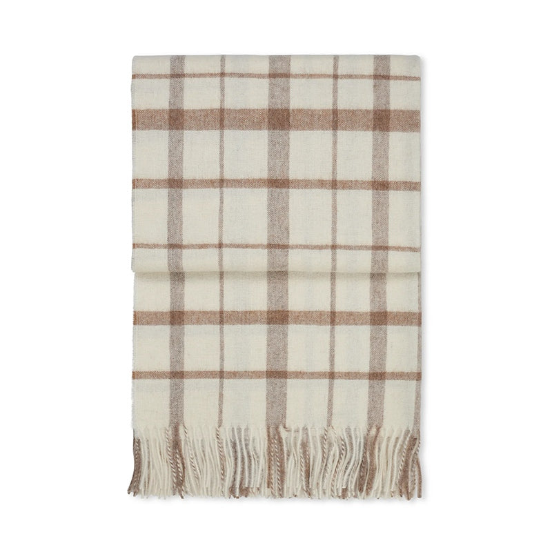 ELVANG - Tweed plaid wol mocca