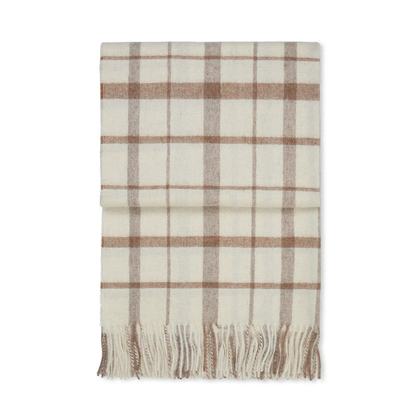 ELVANG - Tweed plaid wol mocca