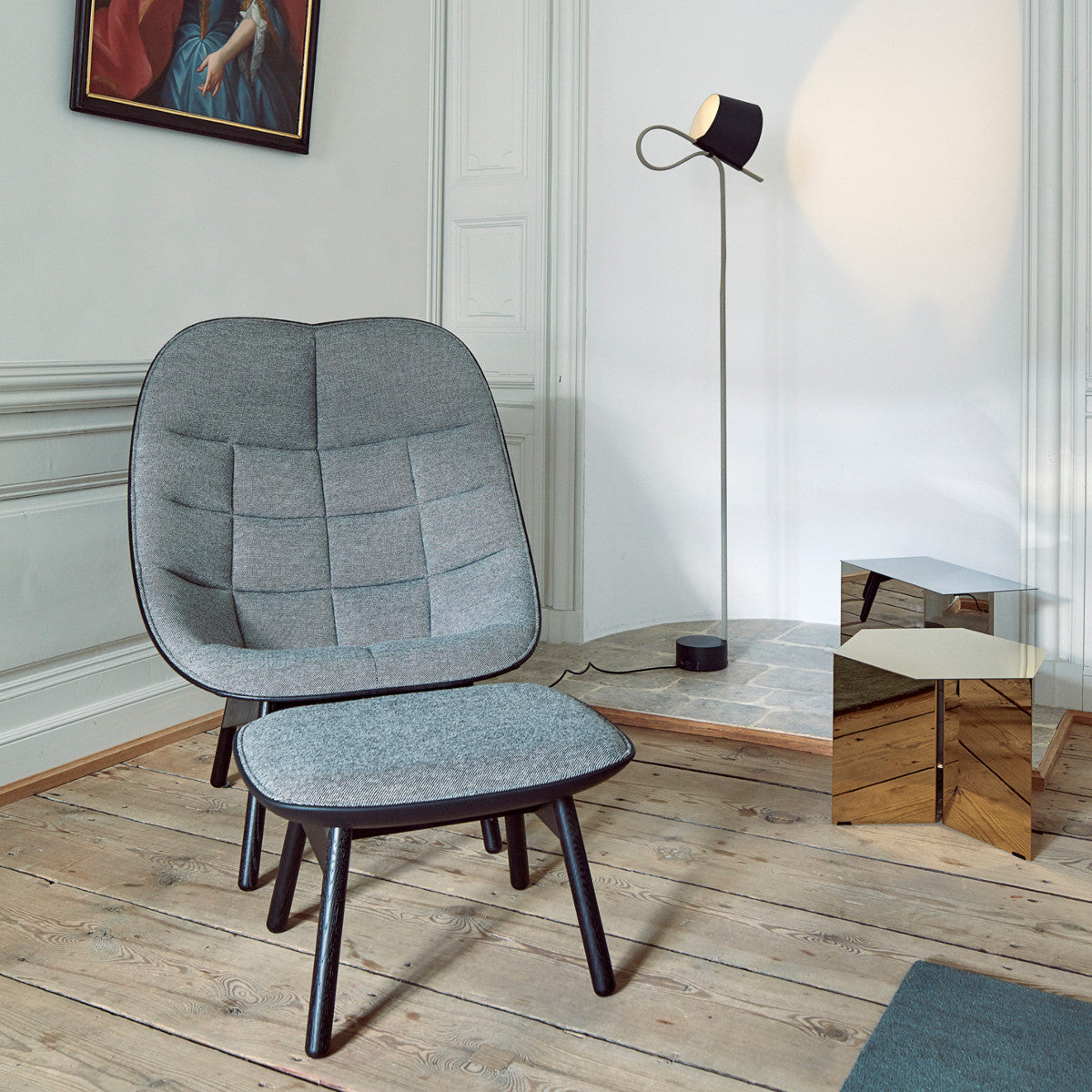 Uchiwa Quilt loungezetel - Hallingdal zwart