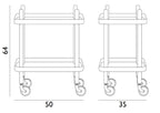 Block tafel op wielen