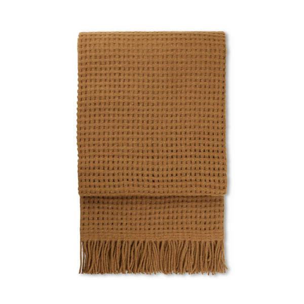 Basket plaid wol camel
