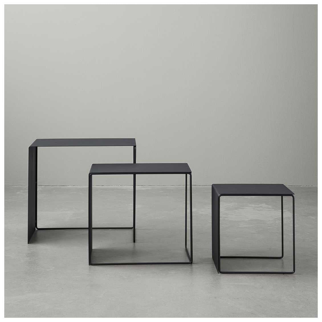 Cluster bijzettafels set van 3