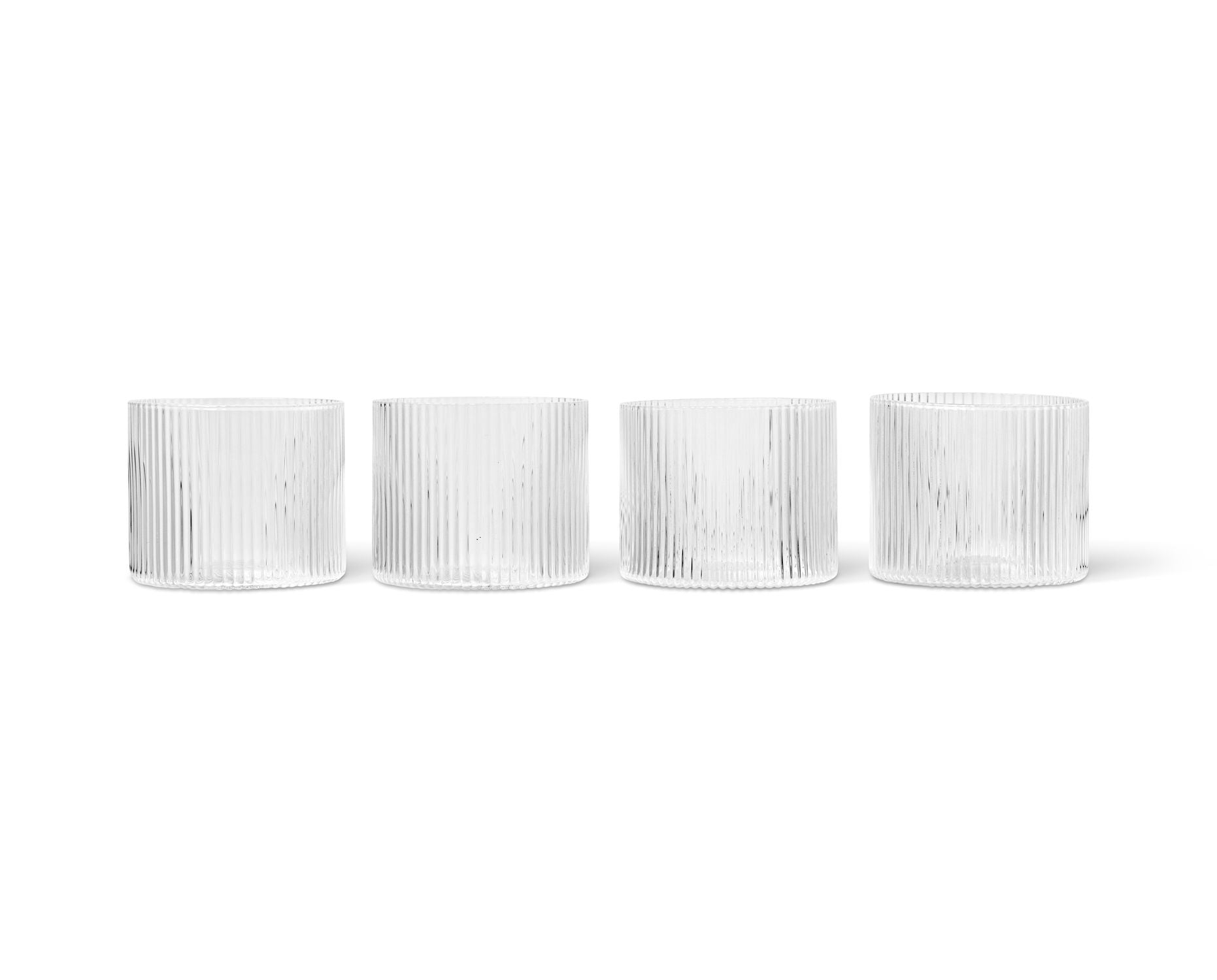 Ripple glazen laag set van 4