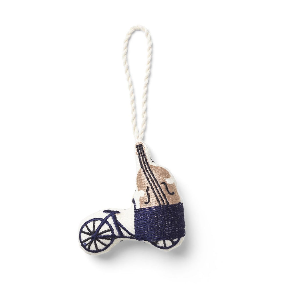 Copenhagen kersthanger geborduurd fiets