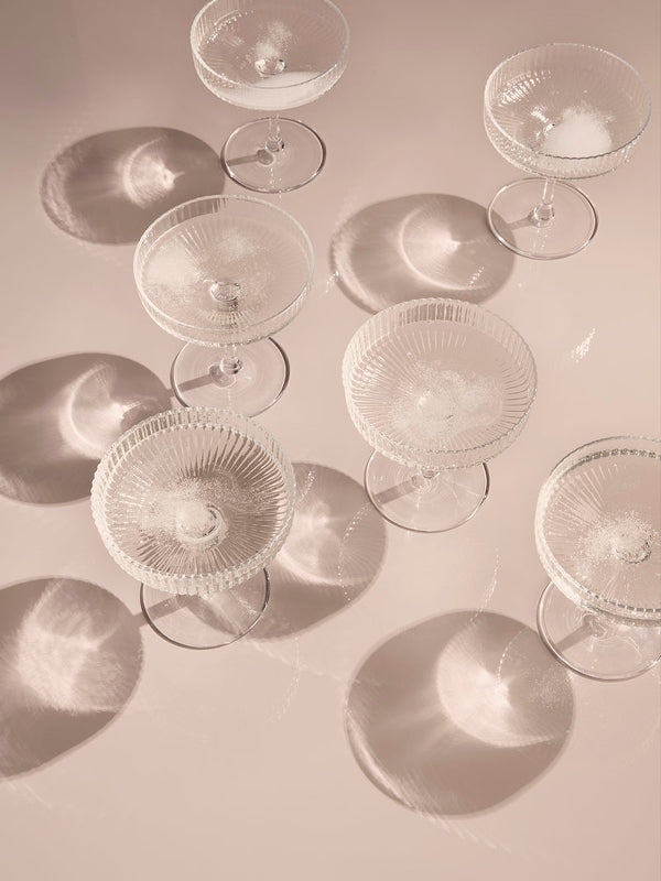 Ripple champagne glazen set van 2