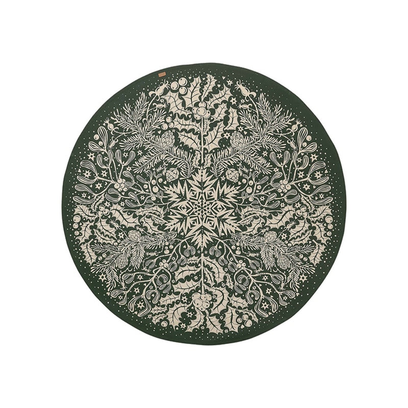 Kerstboomkleed Winter Forest donkergroen