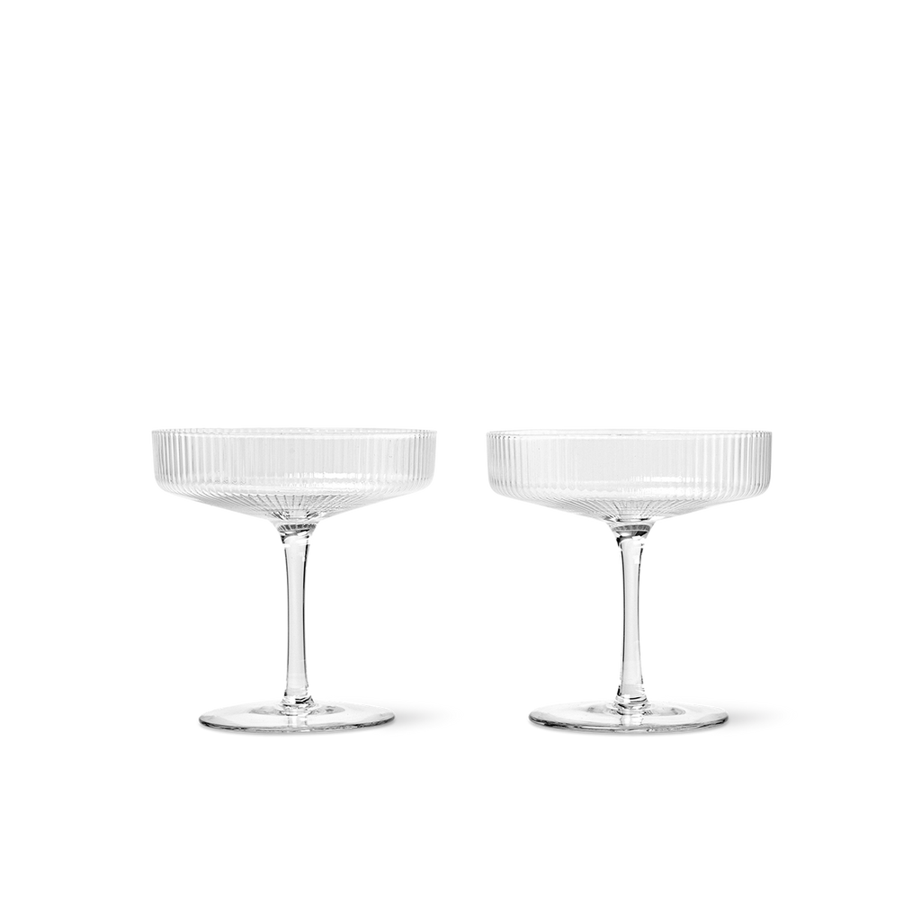 Ripple champagne glazen set van 2
