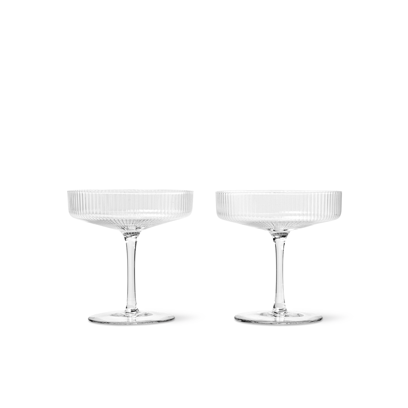Ripple champagne glazen set van 2