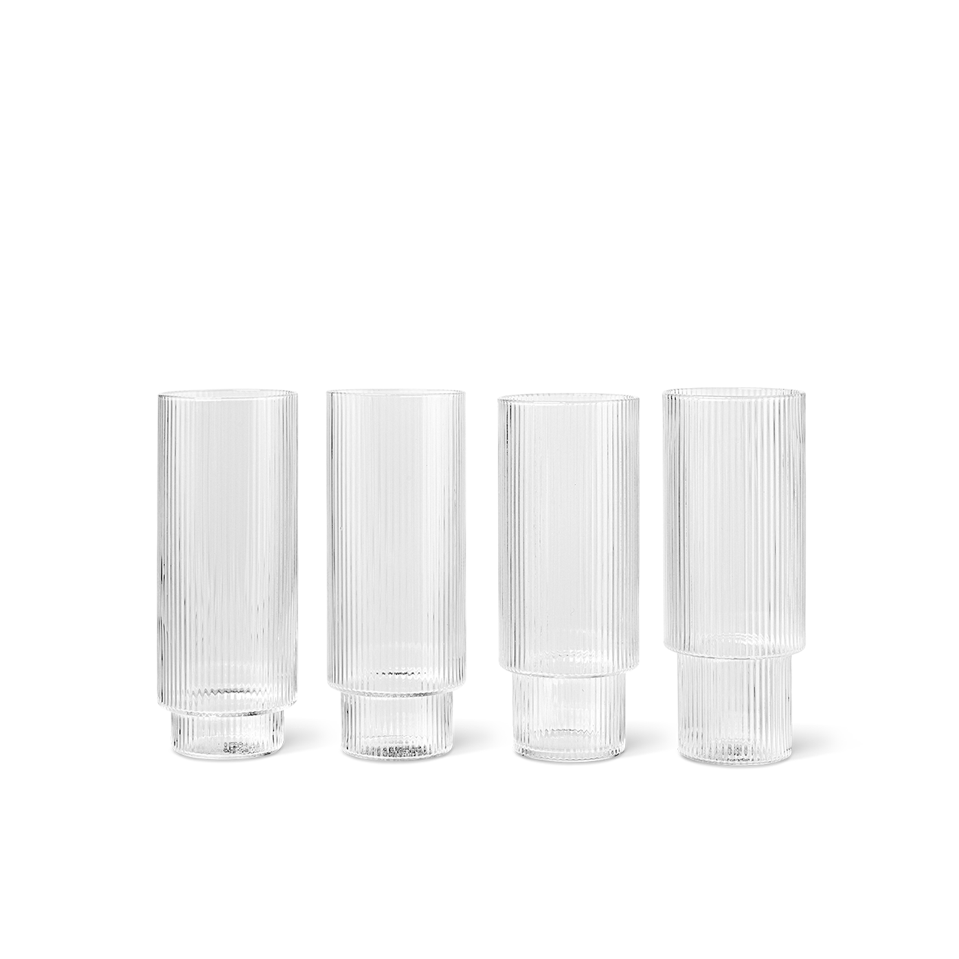 Ripple long drink glazen set van 4