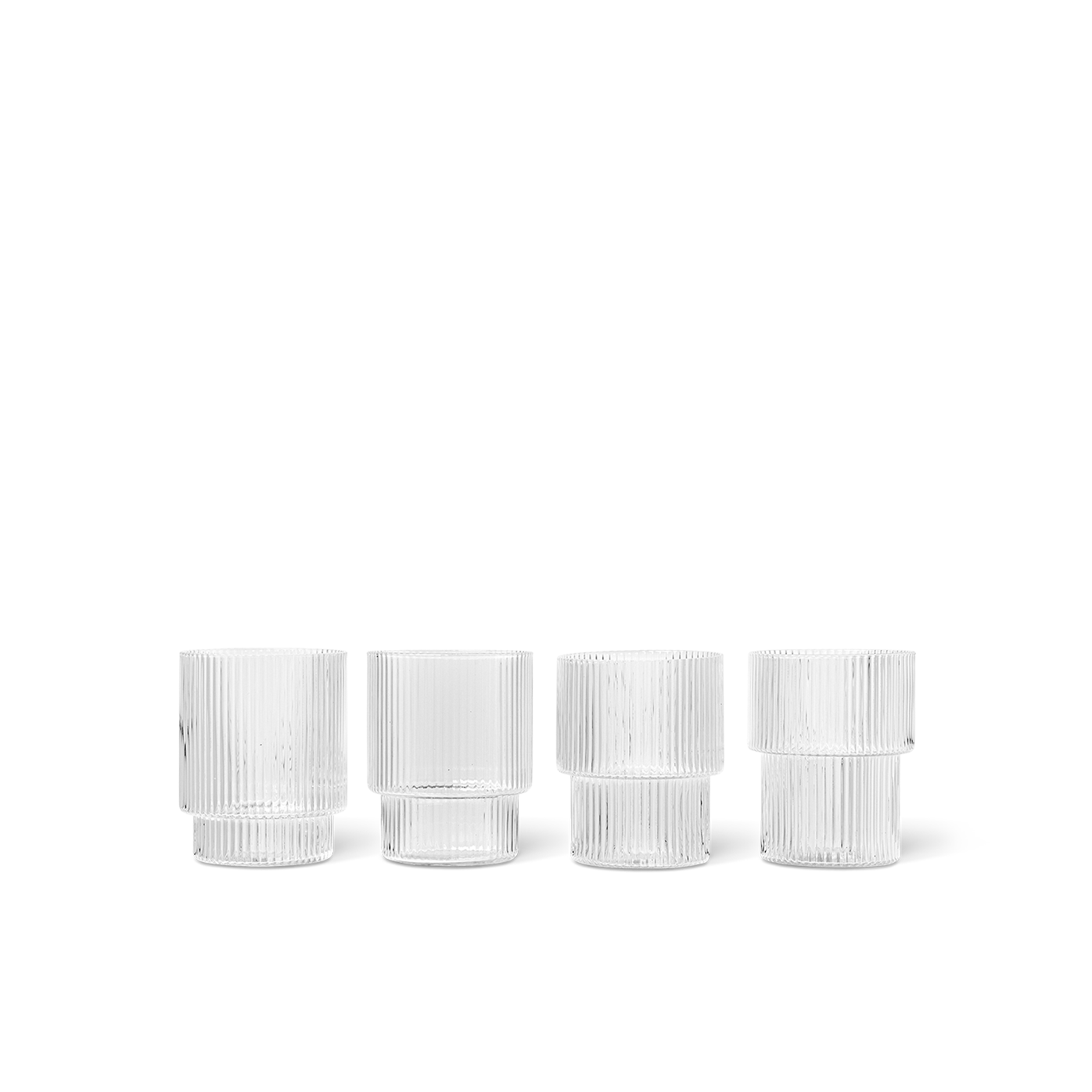 Ripple glazen set van 4