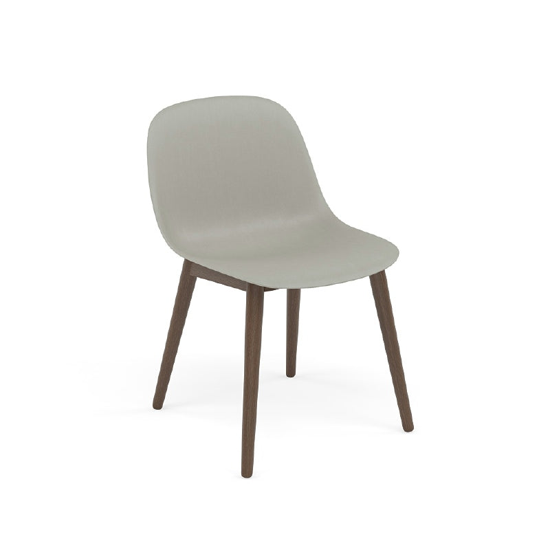 Fiber stoel - houten poten