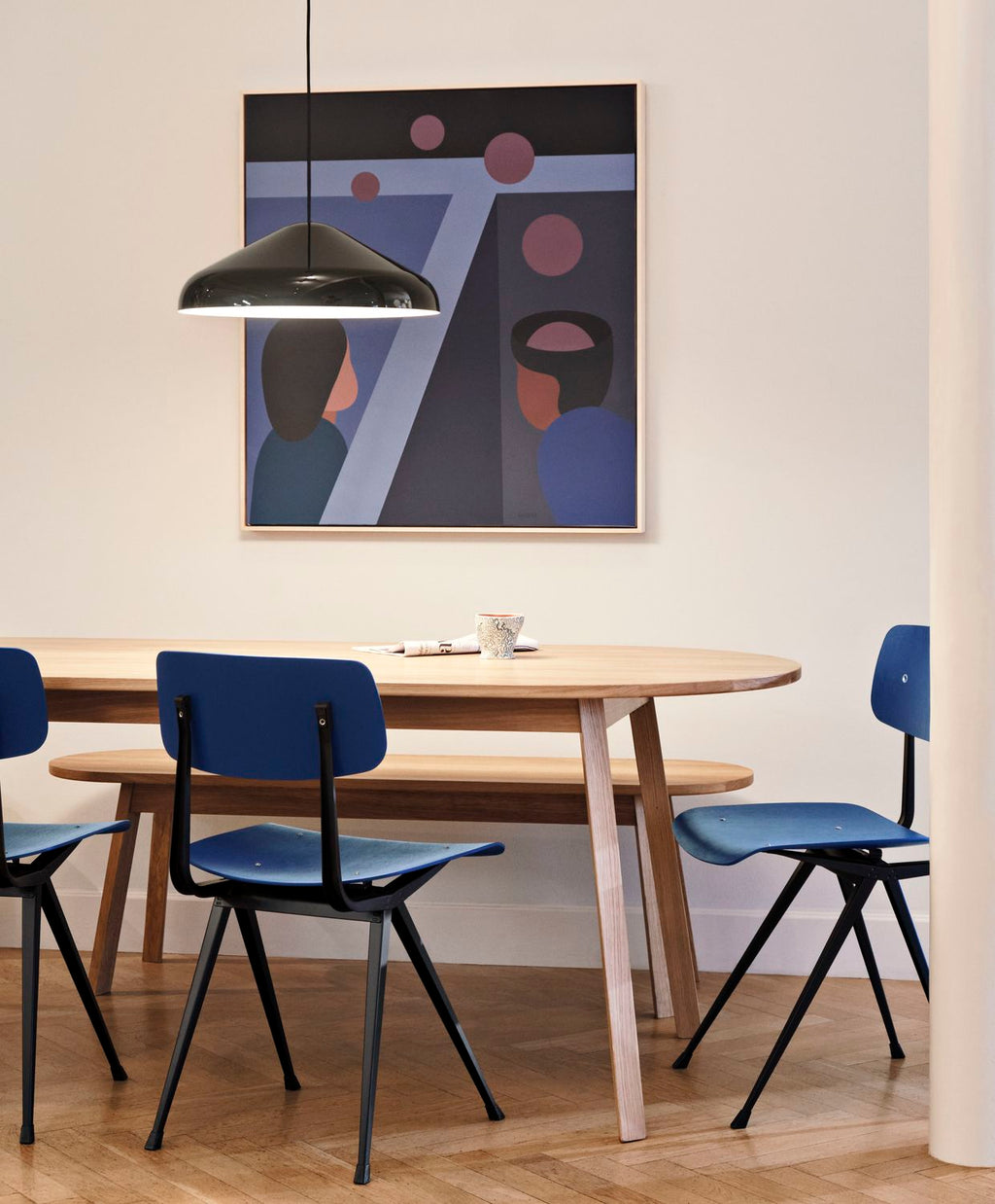 Triangle leg tafel ovaal 200x85 cm eik
