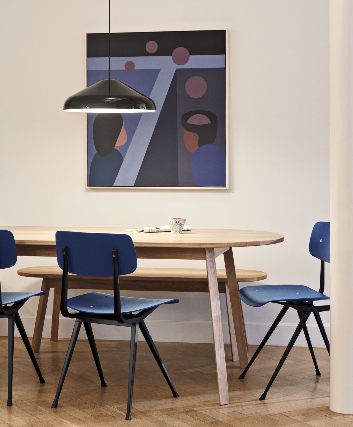 Triangle leg tafel ovaal 200x85 cm eik