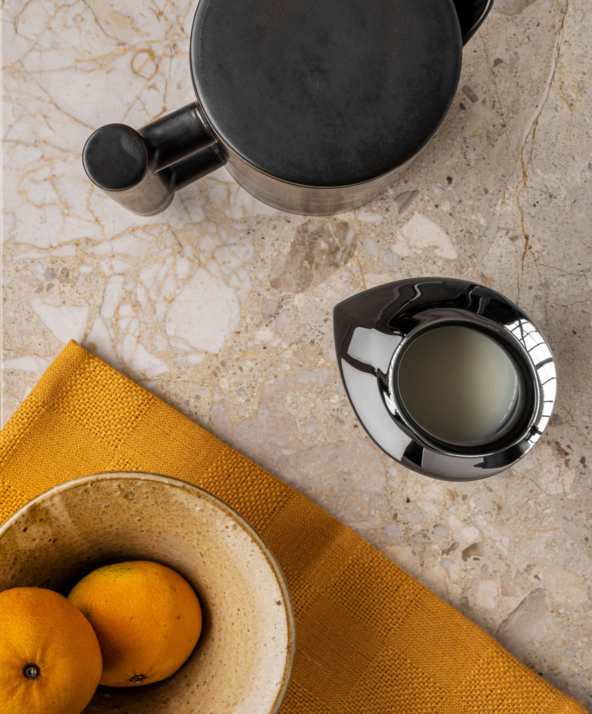 Papilio theedoek oker set van 2