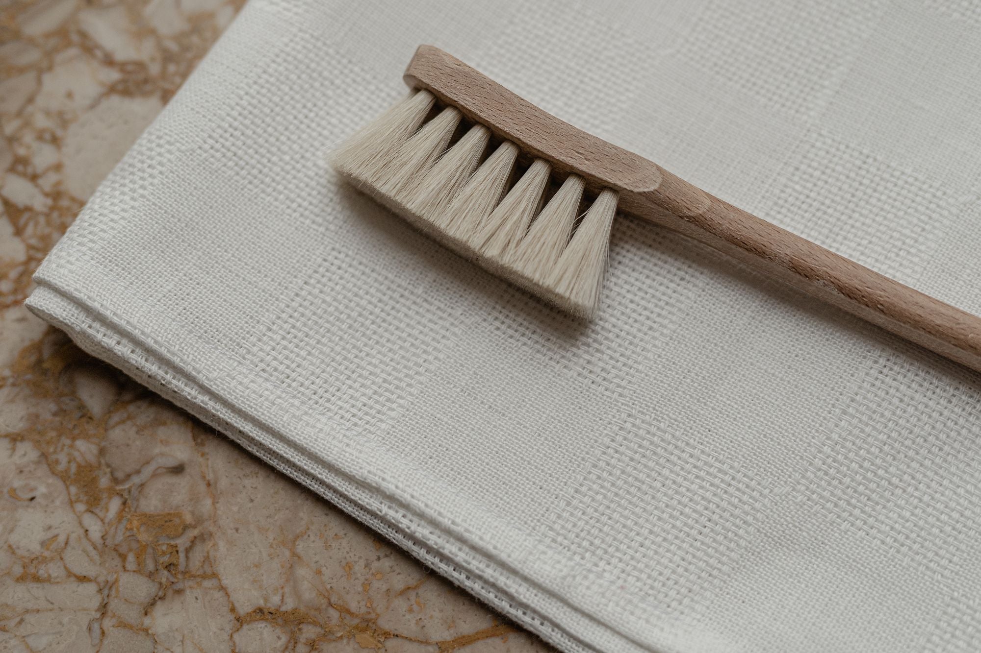 Papilio theedoek oker set van 2