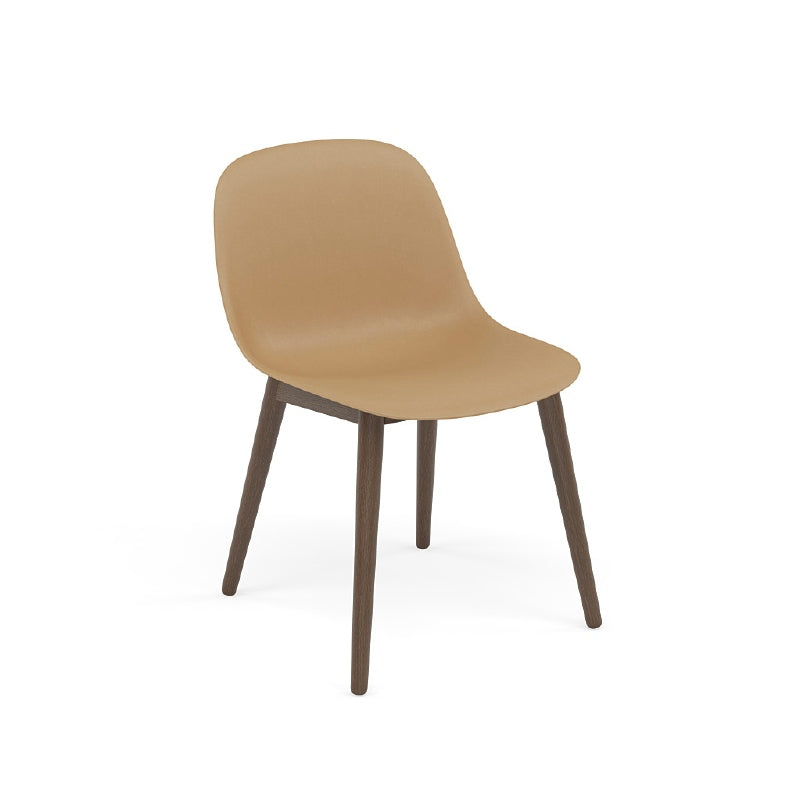 Fiber stoel - houten poten