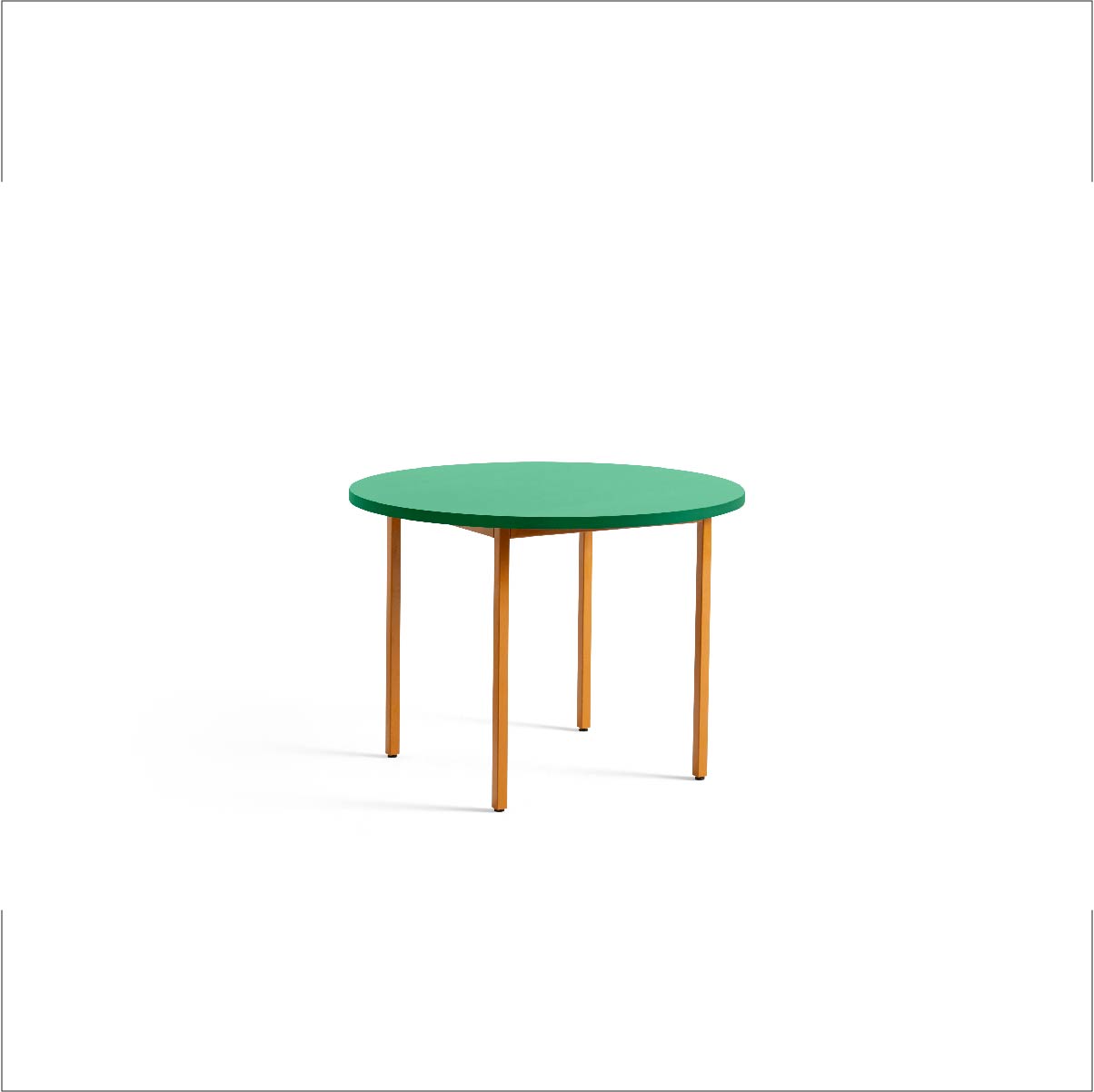 Two-colour tafel rond 105 cm
