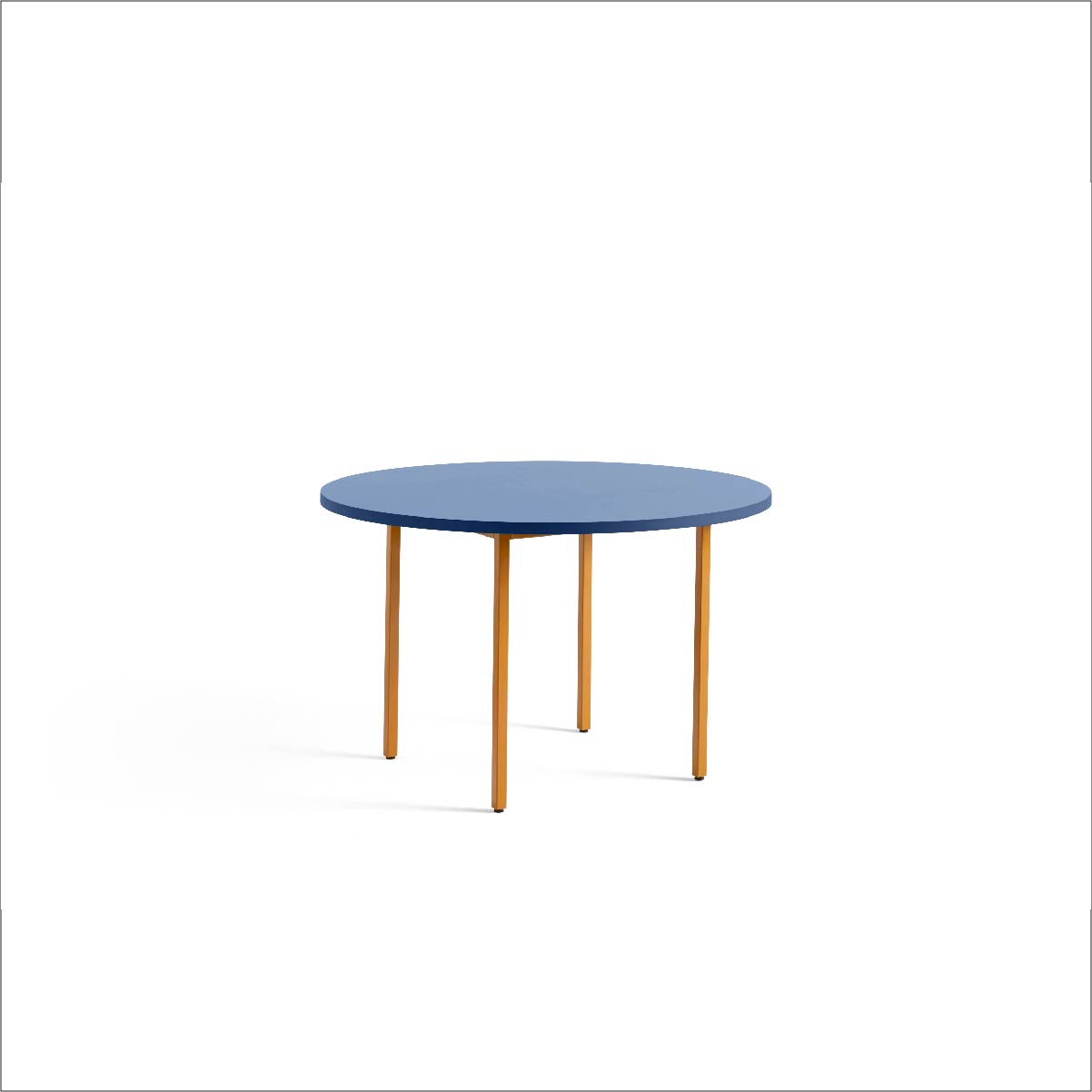 Two-colour tafel rond 120 cm