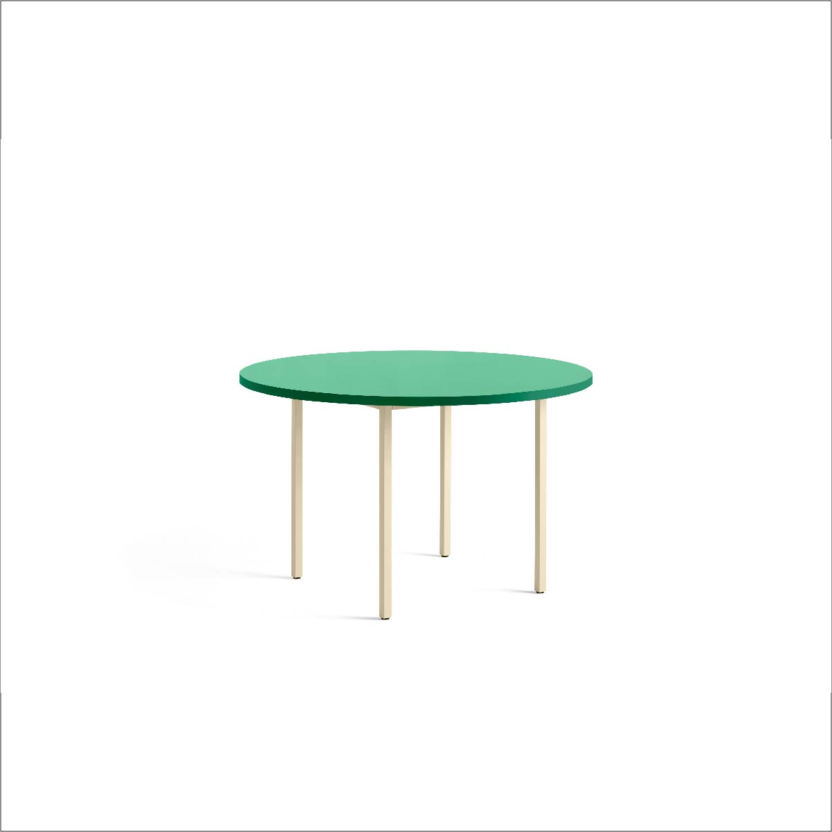 Two-colour tafel rond 120 cm