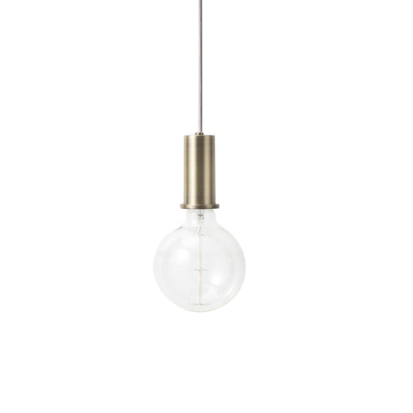 Socket pendant hanglamp laag - messing