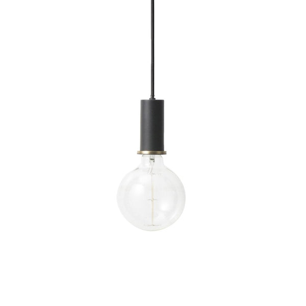 Socket pendant hanglamp laag - zwart