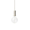 Socket pendant hanglamp laag - lichtgrijs