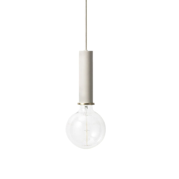 Socket pendant hanglamp hoog - lichtgrijs